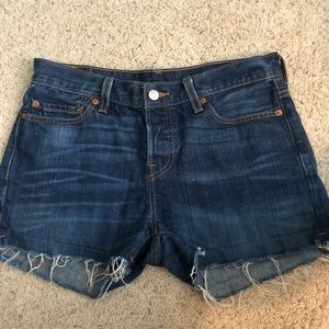 Vintage Levi 501 high waisted denim shorts